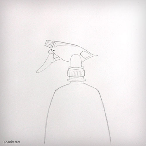 drawing of a spray bottle