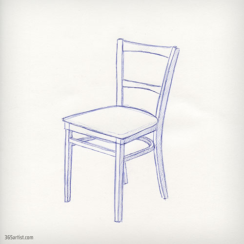 pen drawing of a chair