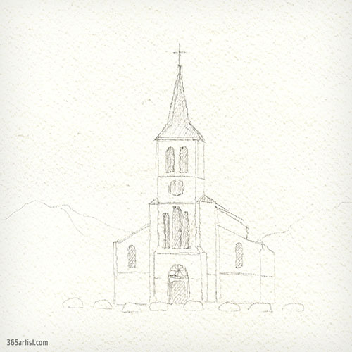 church drawing