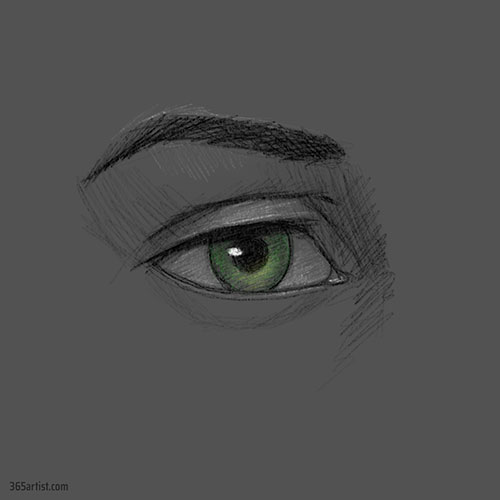 eye digital drawing practice