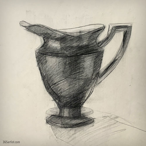 drawing of a fancy pitcher