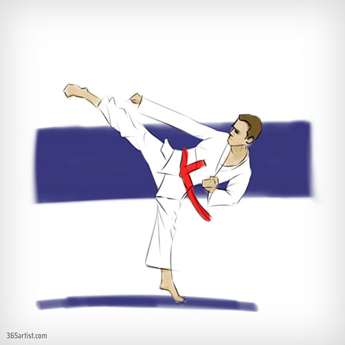 karate drawing