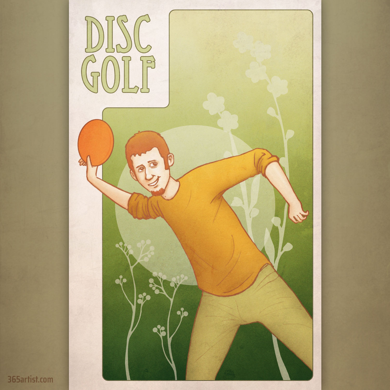 disc golf illustration