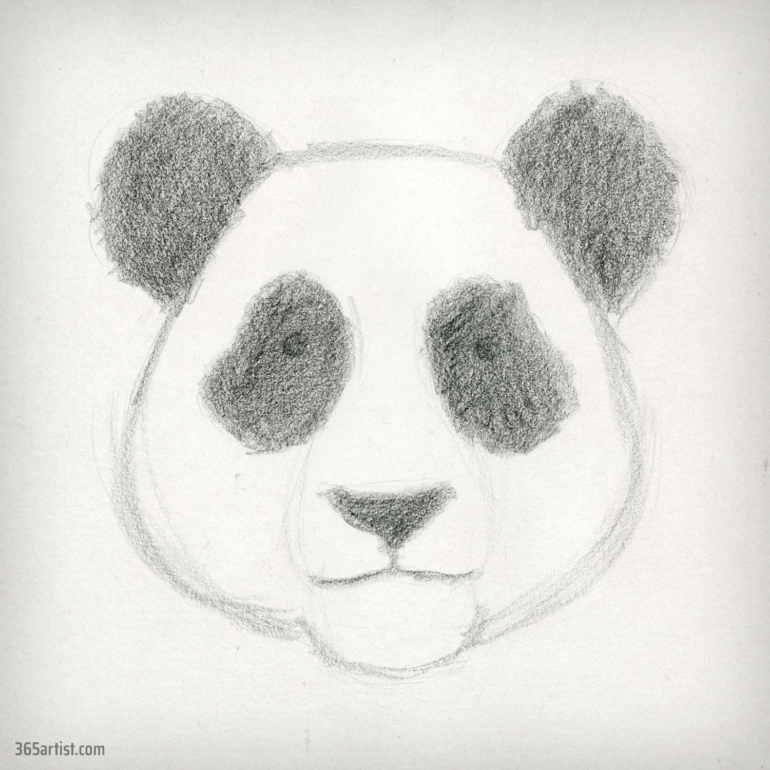 drawing of a panda