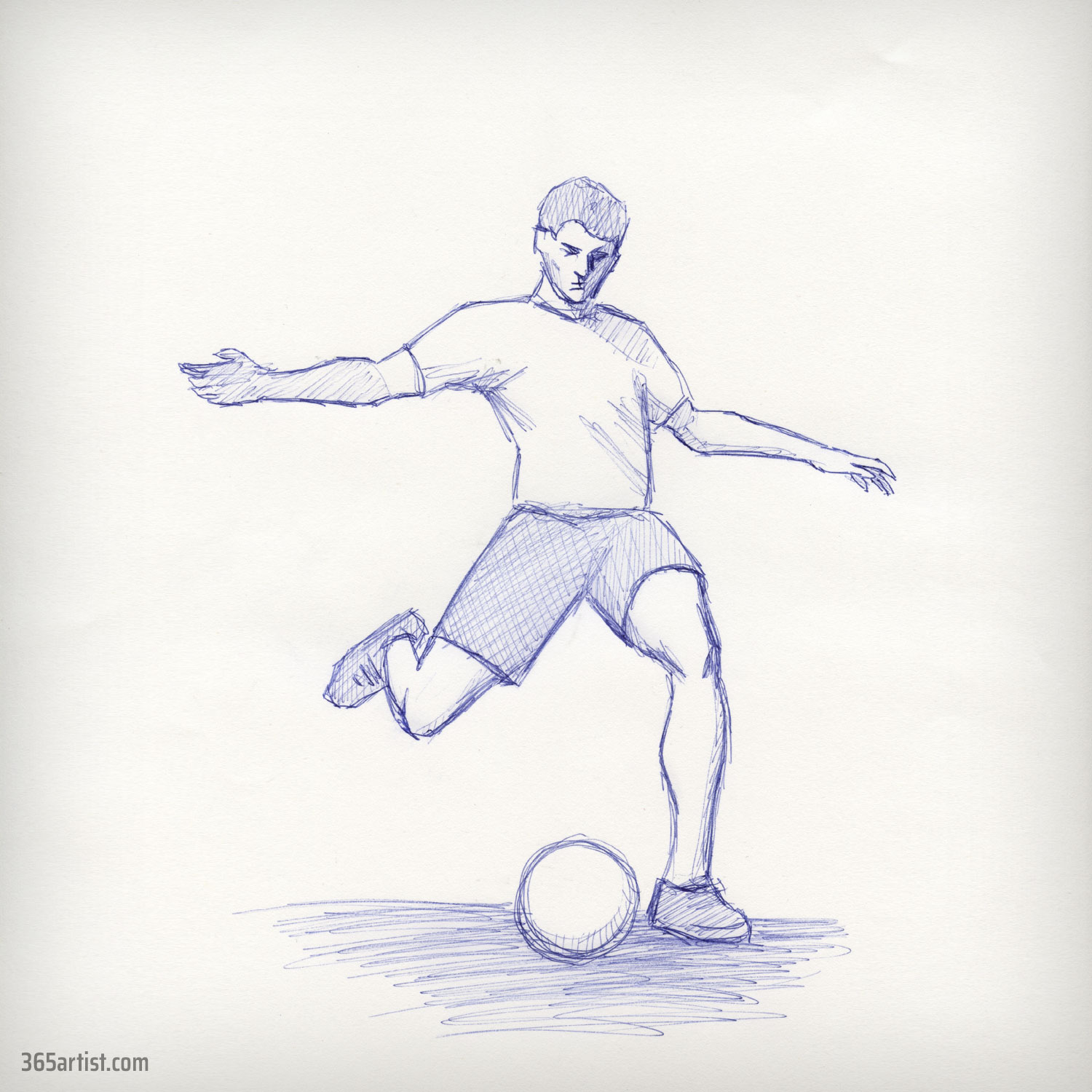 drawing of a soccer player