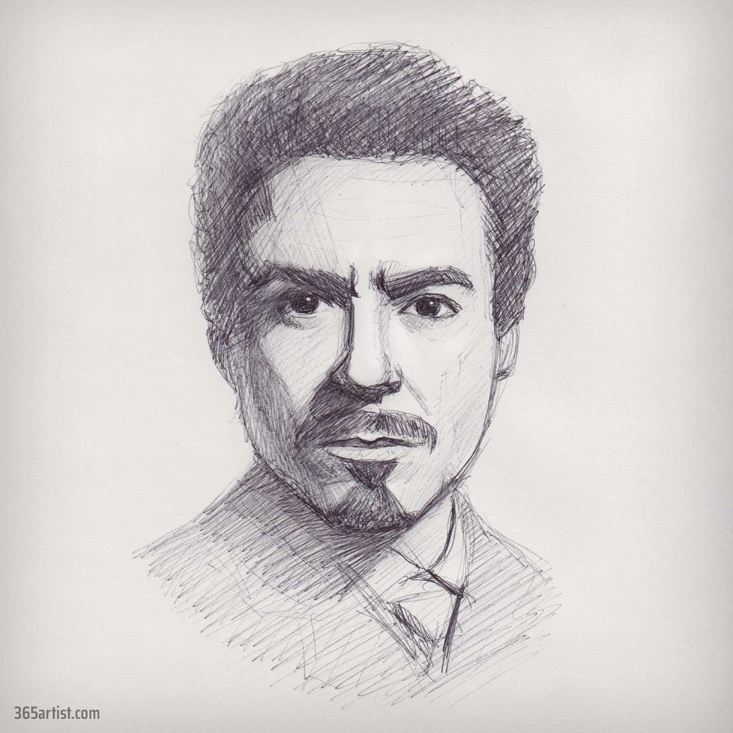 Tony Stark portrait drawing