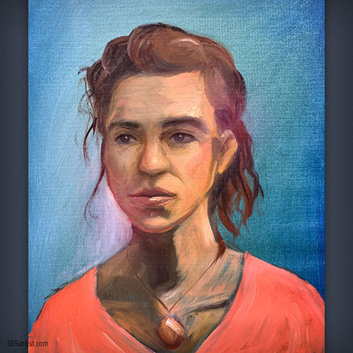 acrylic portrait painting practice