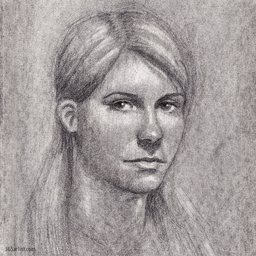 chiaroscuro portrait drawing