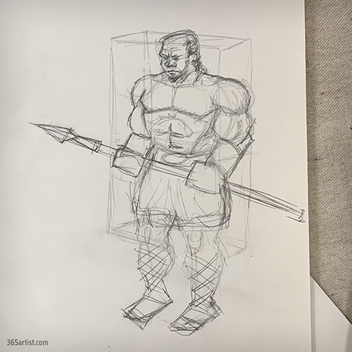 drawing of goliath