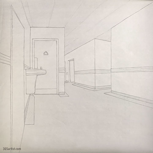 indoor perspective drawing