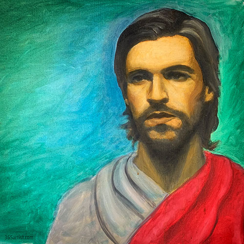 portrait painting of Jesus