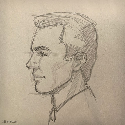male portrait drawing tutorial