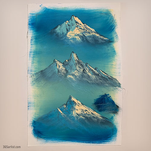 mountain painting practice