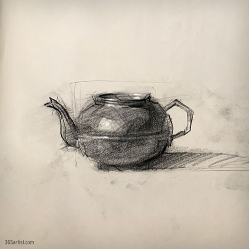sketch of a teapot